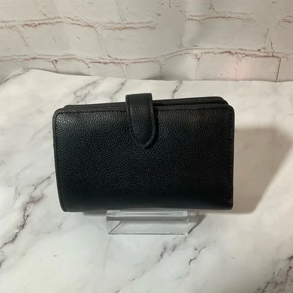 NWT Kate Spade Elsie Medium Compact Bifold Wallet Black